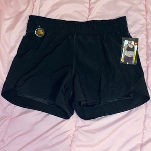 Black high waisted athletic shorts